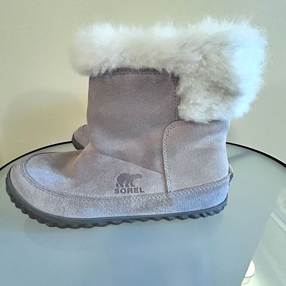 Sorel Out N About Bootie Suede Faux Fur Lining Gray Women’s Size 7 NL3073-061 - Picture 3 of 9